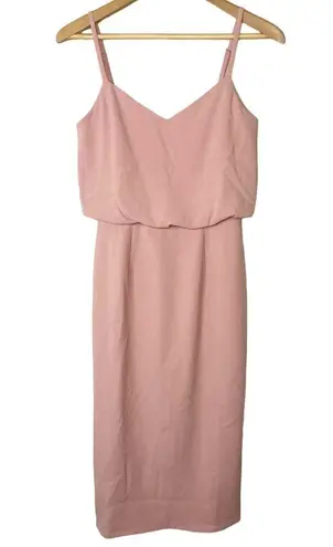 Dress the Population NWT  Alondra Midi Dress in Blush