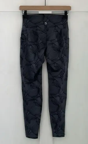 BUFFBUNNY Limitless Pocket Compression Legging in Black Gray Citrus Size S