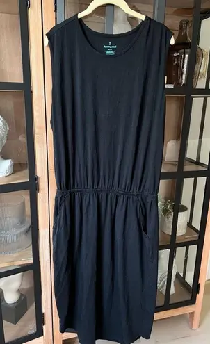 Tommy John dress Pima tshirt tank sleeveless Second Skin Cinched modal Pockets Black Size M
