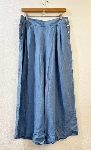 Outerknown  Womens Eclipse Pleated Linen Wide Leg Pant Size 10