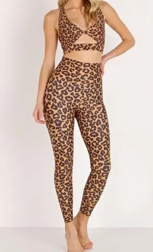 Beach Riot  Piper Legging Beige Leopard