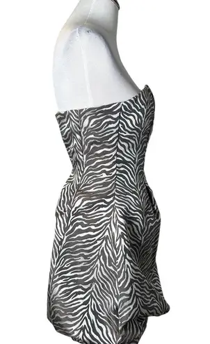 Jessica McClintock  Halter Dress Animal Print‎ Formal Bubble Hem Women Size 4 NEW