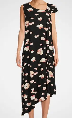 NWT MASAI Copenhagen Okta Asymmetric Floral Jersey Dress Medium Retail $158.00