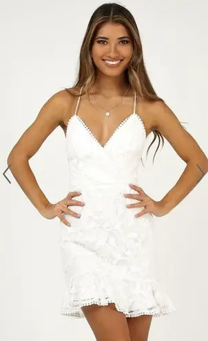 Showpo NWT  Find My Feet Dress in White Lace Size 12 / L