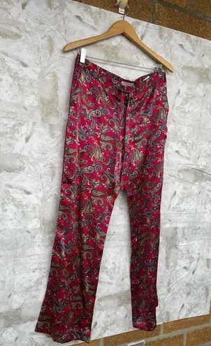 Equipment flowing paisley silk pants size small