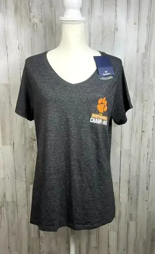 Fanatics Clemson Tigers 2016 National Champions Women's XL Gray V-Neck T-Shirt