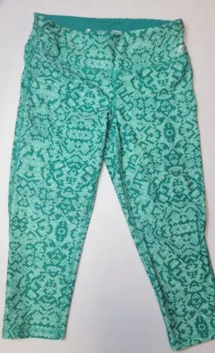 Energy zone Women's Teal & White Patterned Leggings Size S