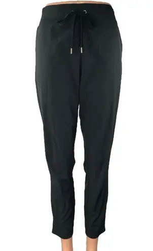 Avia Black Parachute Sweat Drawstring Straight Tapered Windbreaker Pants Size S