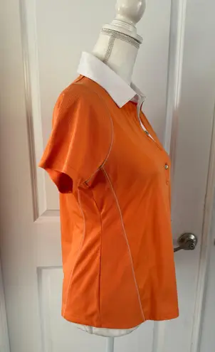 Cutter and Buck EUC Annika Textured Stretch Womens Short Sleeve Polo Shirt