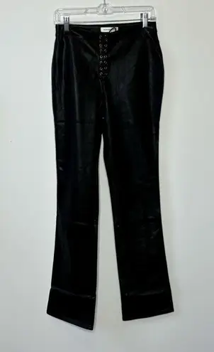 We Wore What Womens Lace Front Vegan Leather Black Pant Size 26 NWT