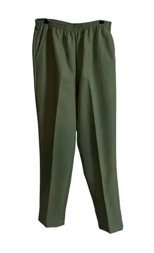 Blair Women's Pants Slacks Size 14 Green Elastic Waist Pull On Piling Snags READ