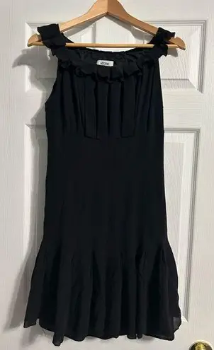 Moschino Silk Ruffle Black Dress 38/US 4