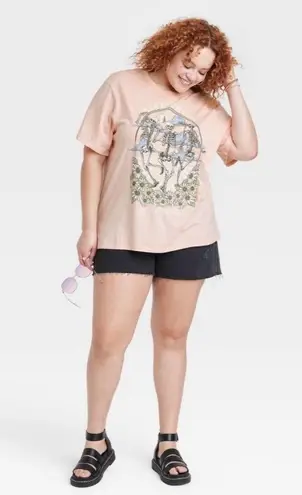 Zoe & Liv Peach Keep Going Skull Tee