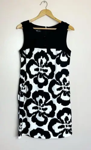 AB Studio SALE! B/W Floral Button Dress Size 10 EUC