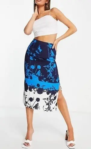 Ted Baker NWT  Selaah bluebell side slit midi skirt in blue