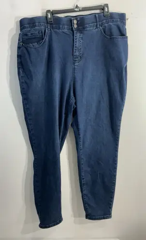 Fashion to figure Womans Blue Jeans 24 Dark Wash Elastic Waist