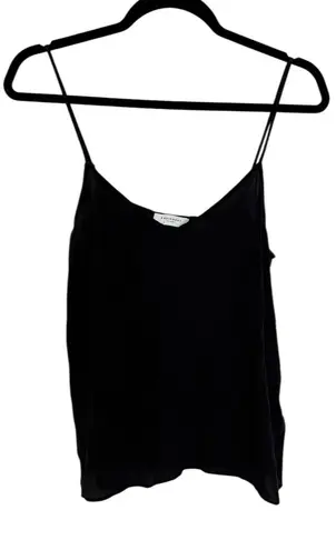 Equipment Top Womens Small Layla Tank Cami Black Silk V Neck Adjustable Straps