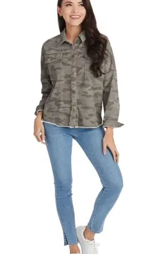 Mud Pie Women’s Oversized STERLING GREEN CAMO SHACKET size Medium