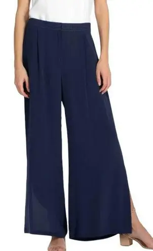 Cleobella High Waisted Wide Leg Palazzo Pants Navy Dot Size S