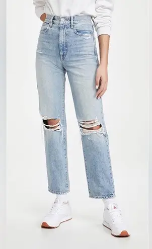 SLVRLAKE Dakota High Rise Relaxed Taper Straight Leg Jeans in Long Time Coming Blue Size 26