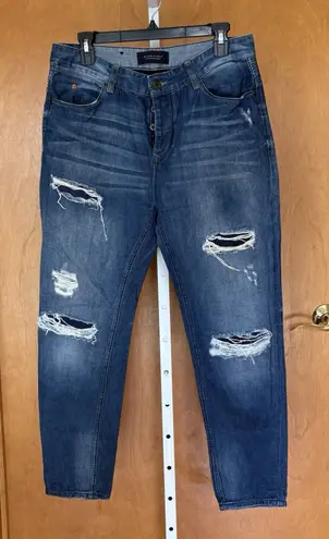 Maison Scotch L'Adorable Boyfriend Jeans Women's Size 28 Button Fly Distressed