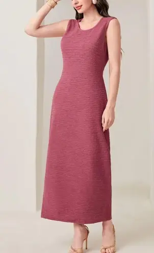 Lantern Sleeve Open Front Coat & Dress. Rose/Red color. Size Medium.