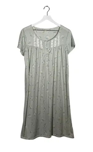 Laura Ashley · S · Floral Nightgown · Lace Pintuck Sleep Dress · Mint Green