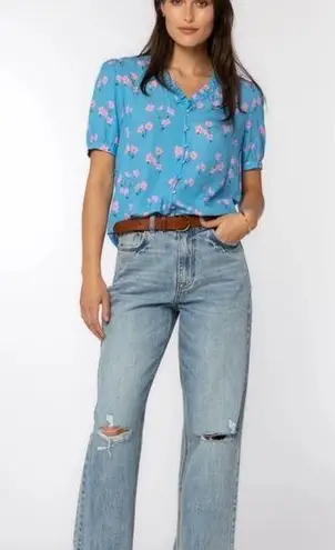 Velvet Heart flower blouse size small NWOT