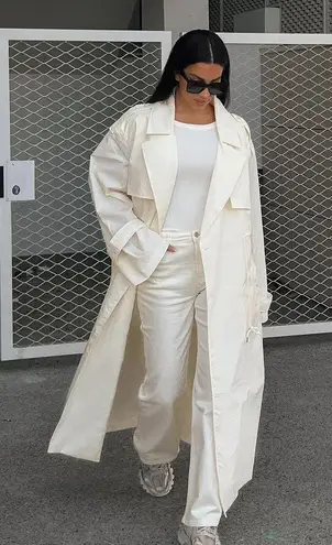 NA-KD White High Rise Jeans