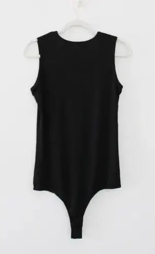 G. Label by Goop Amanda Rib Knit Bodysuit in Black