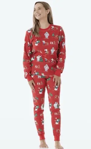Pottery Barn Adult S Rudolph Adult Organic Pajama Set 2 Piece Christmas Holiday - Image 1