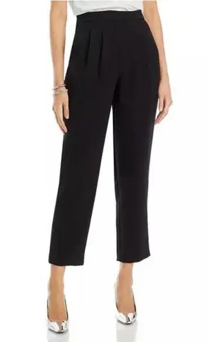 Generation Love Jenise High Rise Pleated Cropped Crepe Pants size 2 Black