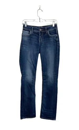 Silver Jeans Suki Fluid Denim Dark Wash Mid-rise Straight Leg Jeans