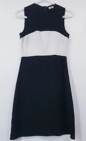 L'Agence Black White Color block Mini Dress Sleeveless