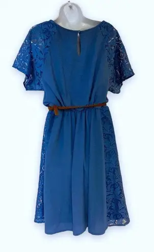 VTG Y2K ballerinacore Blue lace AGB DRESS with belt 10