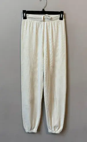 SKIMS Cotton Ribbed Jogger Pant Women's XXS Marble Ivory Sweatpants Comfy NWT