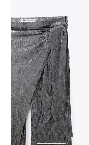 ZARA sparkly wrap front pants Size XS