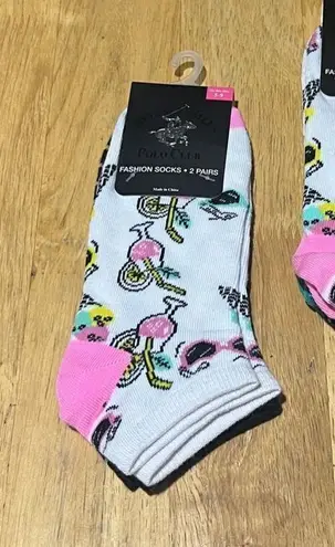 Beverly Hills Polo Club Drinks & Polka Dot Woman’s Fashion Socks NEW Size 5-9
