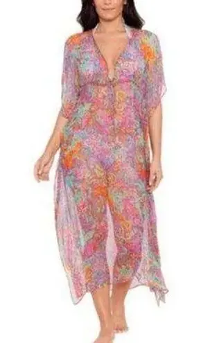 Ralph Lauren NWT Midi Cover-up Caftan Amara Patchwork Dress M