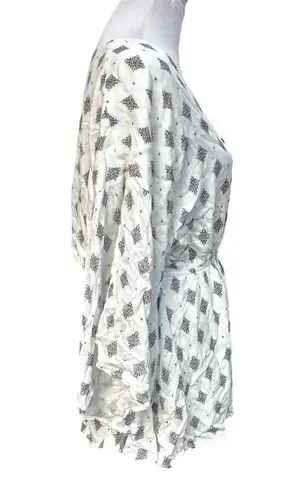 Dress Forum Patterned Romper White Black Size Large