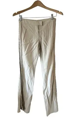 Stella McCartney Beige Silk Pants with Embellishments Size 38
