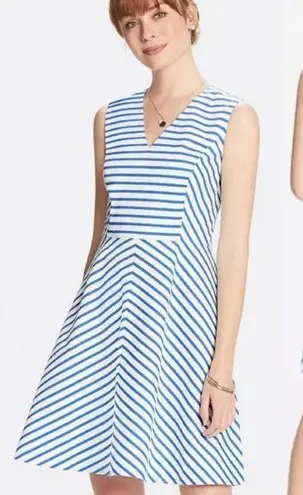 Draper James sailor striped v-neck sleeveless A-line dress women Size 12