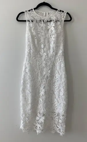 Bisou Bisou White Lace Dress