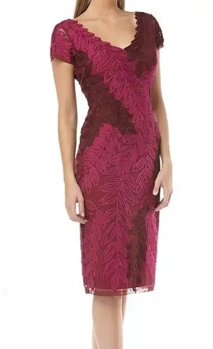 JS Collections Soutache Embroidered Dress V Neck 6