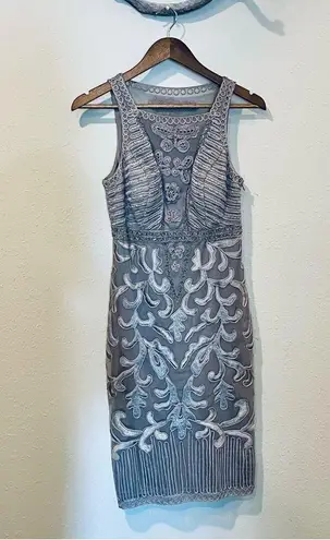 Sue Wong Nocturne Beaded and Embroidered Cocktail Dress