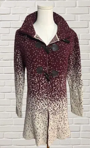 Italian Alpaca Mohair Ombre Knit Toggle Coat Cardigan Sweater Longline Size undefined