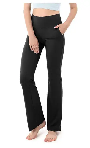 ODODOS Straight Leg Yoga Pants for Women with Pockets, XXL