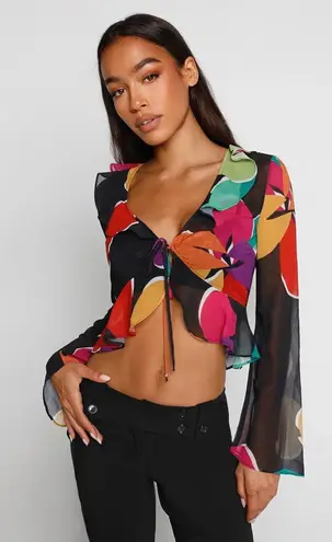 Tiger Mist Tarvey floral top