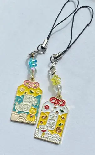 Handmade Kawaii cat “MANEKI NEKO” phone strap/car accessory/bag charm/keychain😽