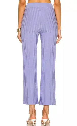 Jonathan Simkhai Celia Ribbed Knit Wide Leg Pants in Lavender SMALL NWT